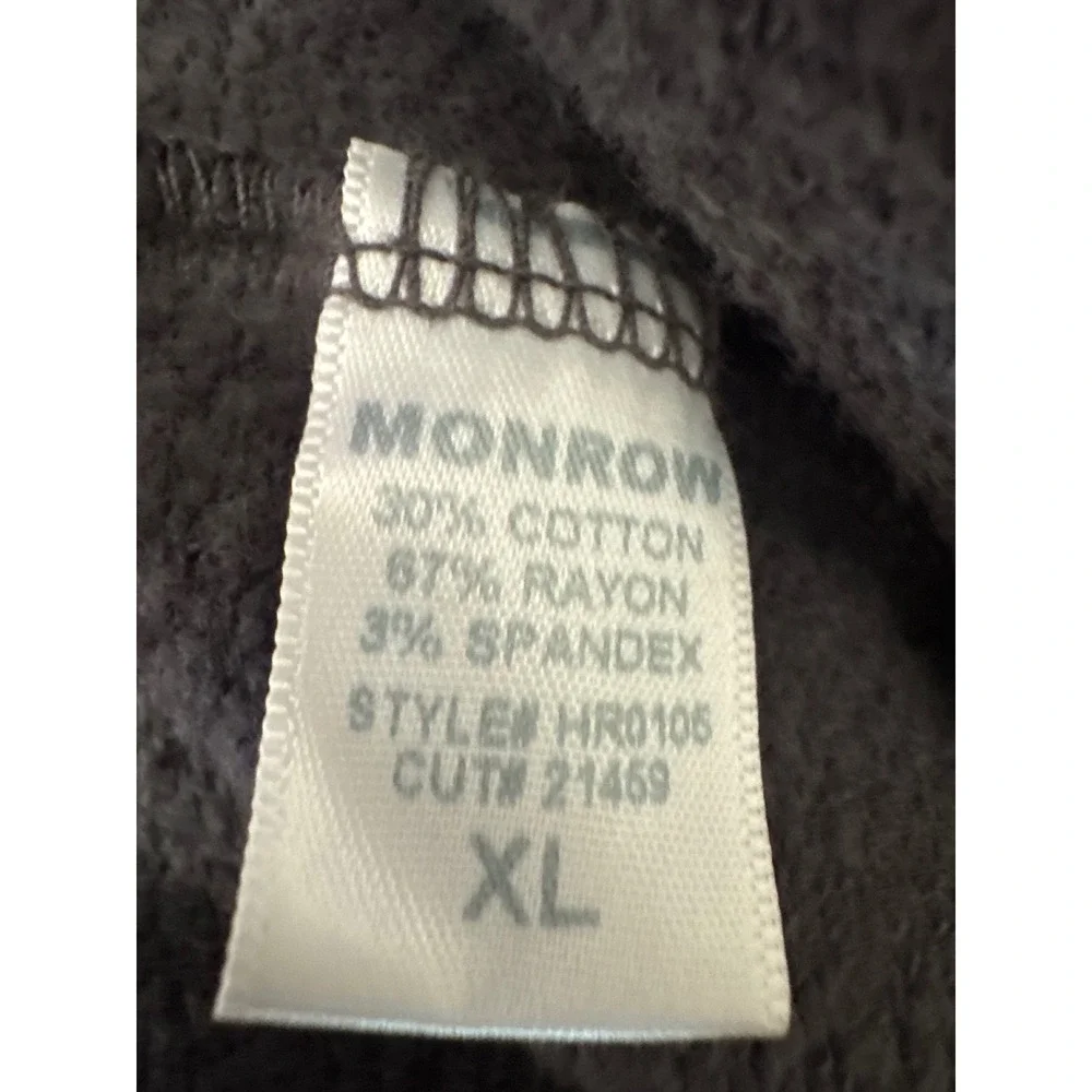 Monrow Supersoft Fleece Hooded Jumpsuit  Womens XL Charcoal Black Zip Up